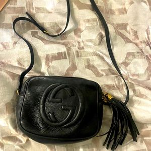 Gucci camera bag. 100% authentic, purchased at Bloomingdales. Paperwork shown.